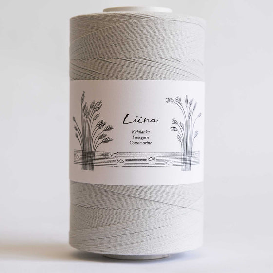 12 ply liina cotton twine in light grey suomen lanka molla mills tapestry crochet singapore rug warp